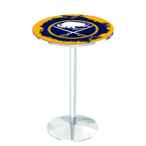 Holland Bar Stool Co 36" Chrome Buffalo Sabres Pub Table L214C3628BufSab - main